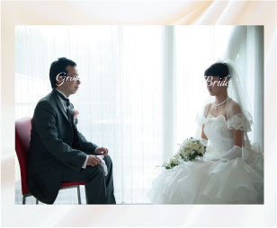 ウェディングドレスの結婚写真フォトプラン