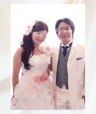 ウェディングドレスの結婚写真として前撮りしました