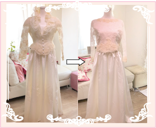 ウェディングドレスのリメイク＆お直し、東京、